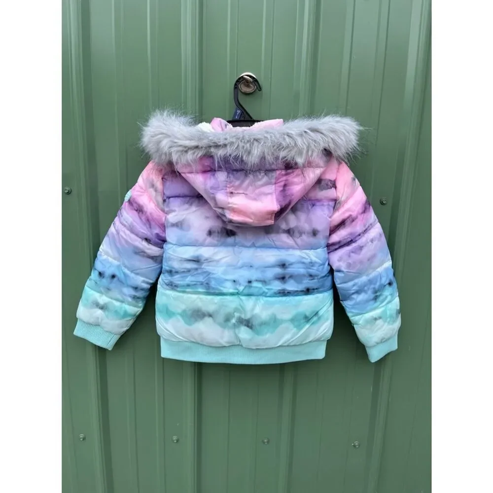 Girls Justice Matte Puffer Bomber Coat Size XS